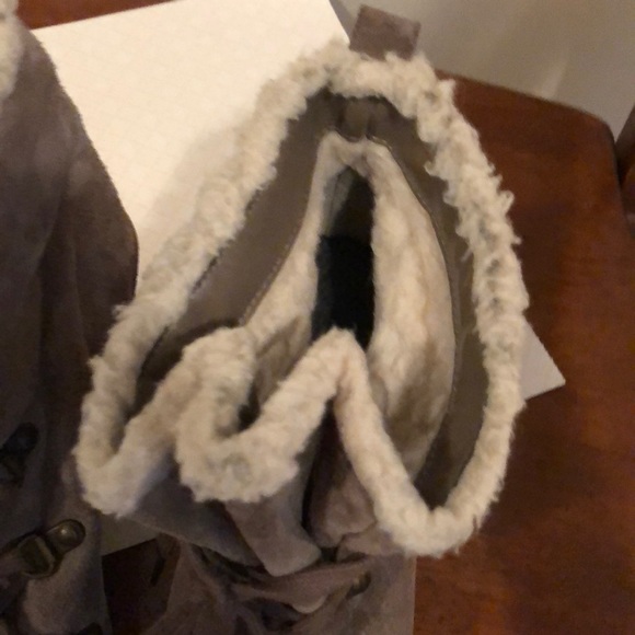 Cute wedge suede/fur boots - Picture 7 of 8